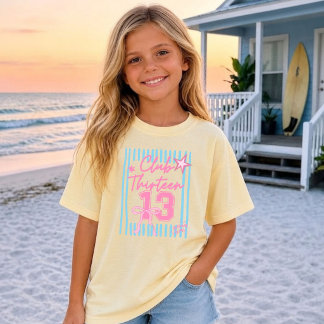 T-shirt Cadeau pour les 13 ans des filles rayé 