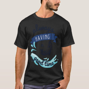 T-shirt cadeau pour papa pêcheur qui s'amuse toujo