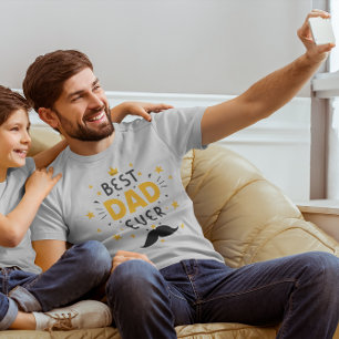 T-shirt Cadeau Pour Père Typographie Moderne Meilleur Papa