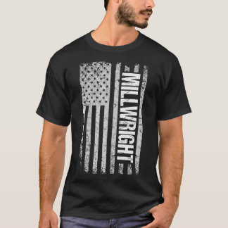 T-shirt Cadeau Premium du drapeau américain de Millwright