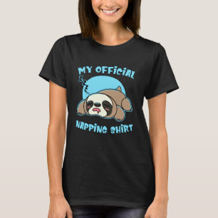 T-shirt Cadeau Pyjama Mignon Paresseux Dormant Nap Officie