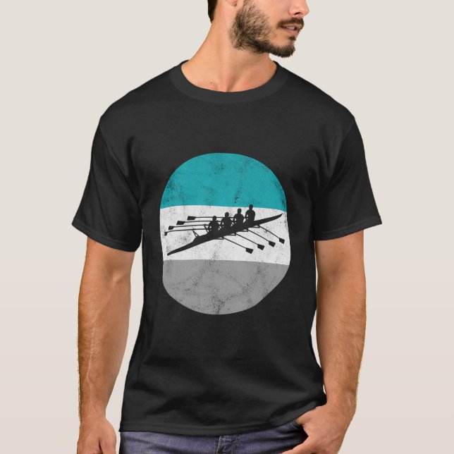 T-shirt Cadeau Rétro À Quatre Aiguilles Coxless Pour Homme (Devant)