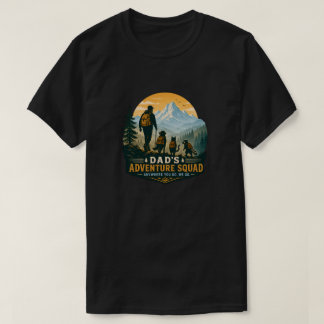 T-shirt Cadeau Rétro Équipe d'Aventure de Papa pour Randon