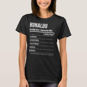 T-shirt Cadeau Ronaldo, Faits nutritionnels Taille du serv