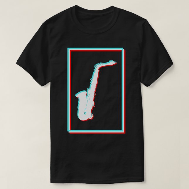 T-shirt Cadeau Saxophone Saxophoniste (Design devant)