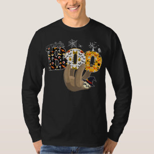 T-shirt Cadeau Spider Boo Halloween avec Sloth Witch Cas