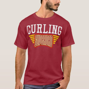T-shirt Cadeau super-papa de curling pour homme curler