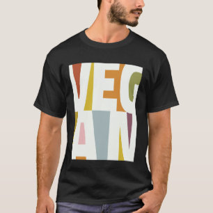 T-shirt Cadeau Végétalien Nourriture Coloré 60s Hippy Végé