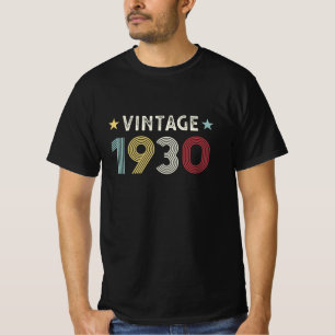 T-shirt Cadeau Vintage 1930 90e anniversaire 90 ans