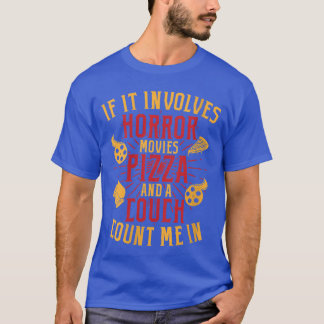 T-shirt Cadeau VNeck pour fans de films d'horreur pizza po