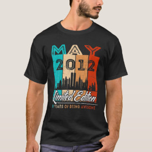 T-shirt Cadeaux 10 Ans 10E Anniversaire Vintage Mai 2012 R