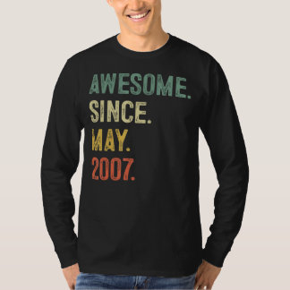 T-shirt Cadeaux 16 Ans Awesome Depuis Mai 2007 16th Bir