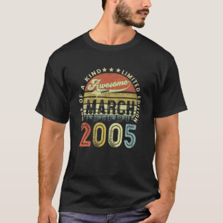 T-shirt Cadeaux 16 Ans Magnifique Depuis Mars 2005 16e B
