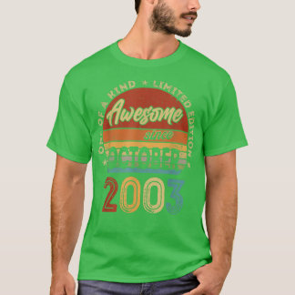 T-shirt Cadeaux 19 ans Awesome depuis Octobre 2003 19e
