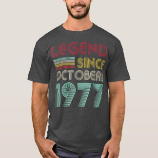 T-shirt Cadeaux 45 Ans Légende Depuis Octobre 1977 45ème