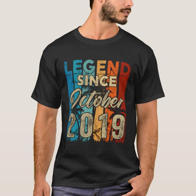 T-shirt Cadeaux 4 Ans 4E Anniversaire Légende Garçon Depui (Devant)