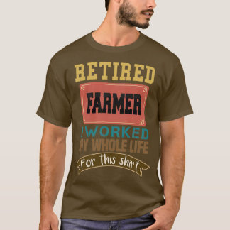 T-shirt Cadeaux agricoles Paysan retraité Je Travaillais T