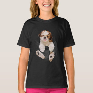 T-shirt Cadeaux Amoureux de les chiens Shih Tzu Dans Pocke