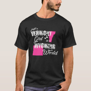 T-shirt Cadeaux amusants Chemises Vermont Juste une fille 