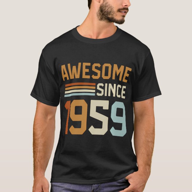 T-shirt Cadeaux Anniversaires De 66 Ans Hommes Femmes De 6 (Devant)