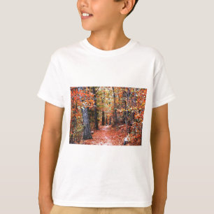 T-shirt Cadeaux aquarelle Sentier de la forêt peinte autom