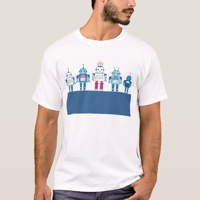 T-shirt Cadeaux bleus et rouges frais de nouveauté de (Devant)