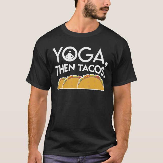 T-shirt Cadeaux d'amant de tacos de yoga de tacos de yoga (Devant)