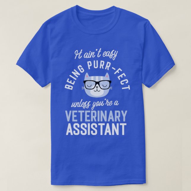 T-shirt Cadeaux d'Amoureux des chats adjoint vétérinaire I (Design devant)