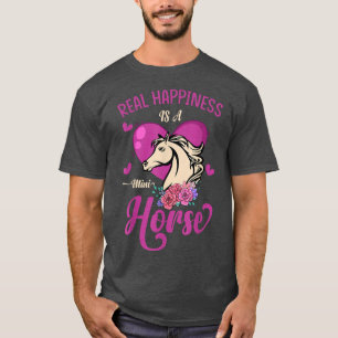 T-shirt Cadeaux d'amoureux des chevaux miniatures Bonheur 