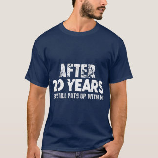 T-shirt Cadeaux d'anniversaire pour mari Funny 20 ans