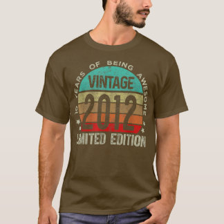 T-shirt Cadeaux de 10 ans vintage 2012 édition limitée 10 