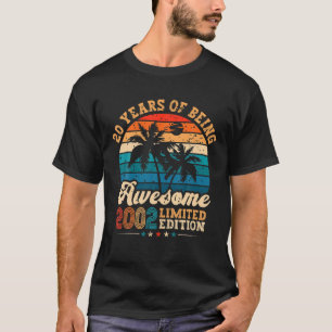 T-shirt Cadeaux de 20 ans Awesome 2002 Limited Edition 20T
