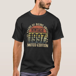 T-shirt Cadeaux de 25 ans Vintage 1997 Édition limitée 25T