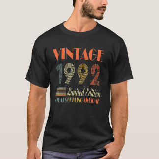 T-shirt Cadeaux de 30 ans Vintage 1992 Édition limitée 30T