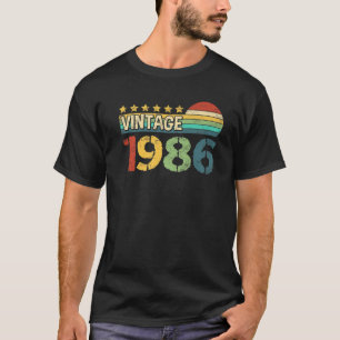 T-shirt Cadeaux De 36 Ans Vintage 1986 36E Anniversaire