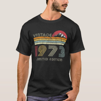 T-shirt Cadeaux de 48 ans Vintage 1973 Édition limitée 48T