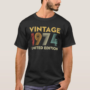 T-shirt Cadeaux de 48 ans Vintage 1974 Édition limitée