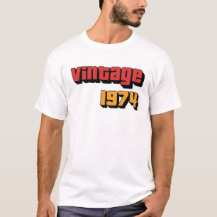 T-shirt Cadeaux de 50 ans Hommes Femmes Vintage 1974 50e n