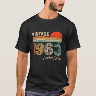 T-shirt Cadeaux de 60 ans Vintage 1963 Edition Limitée