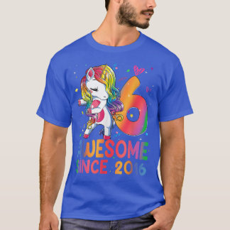T-shirt Cadeaux de 6 ans Filles Ados Dabbing Unicorn 6e B