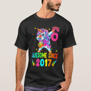 T-shirt Cadeaux de 6 ans Filles Ados Dabbing Unicorn 6e B