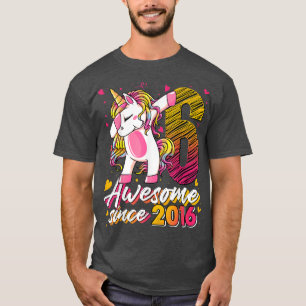 T-shirt Cadeaux de 6 ans Unicorn Dabbing 6e anniversaire G