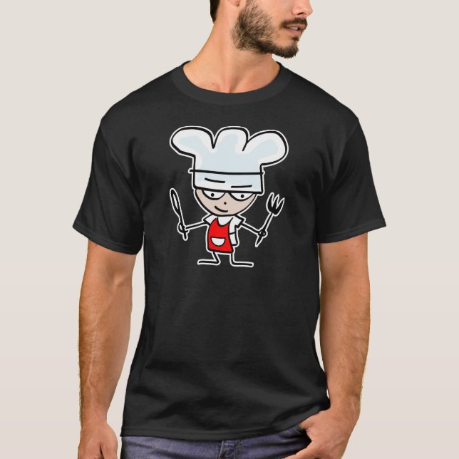T-shirt Cadeaux de cuisine avec dessin animé amusant - Des (Devant)