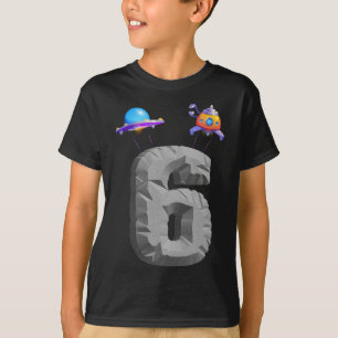 T-shirt Cadeaux de garçon de 6 ans astronaute espace 6e an
