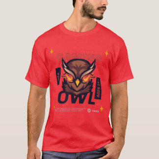 T-shirt Cadeaux de jeux vidéo Owl Gaming USA pour fille ré