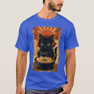 T-shirt Cadeaux de joueur de chat hommes anime kawaii drôl
