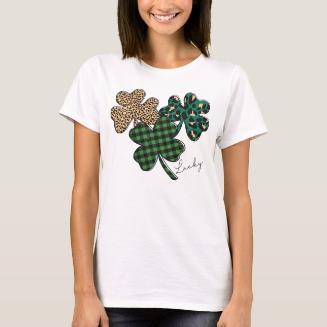 T-shirt cadeaux de Jour de la Saint Patrick shamrock vinta (Devant)