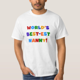 T-shirt Cadeaux de la meilleure nounou brillante du monde
