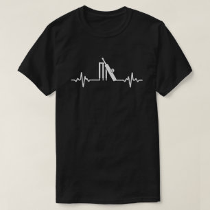 T-shirt Cadeaux de Lover Cool Cricket Heartbeat Funny