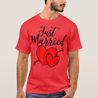 T-shirt Cadeaux de lune de miel juste marié pour mari et W